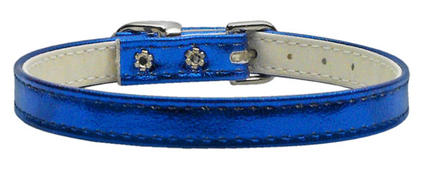 Metallic 3/8" Plain Collars Blue MTL 10''